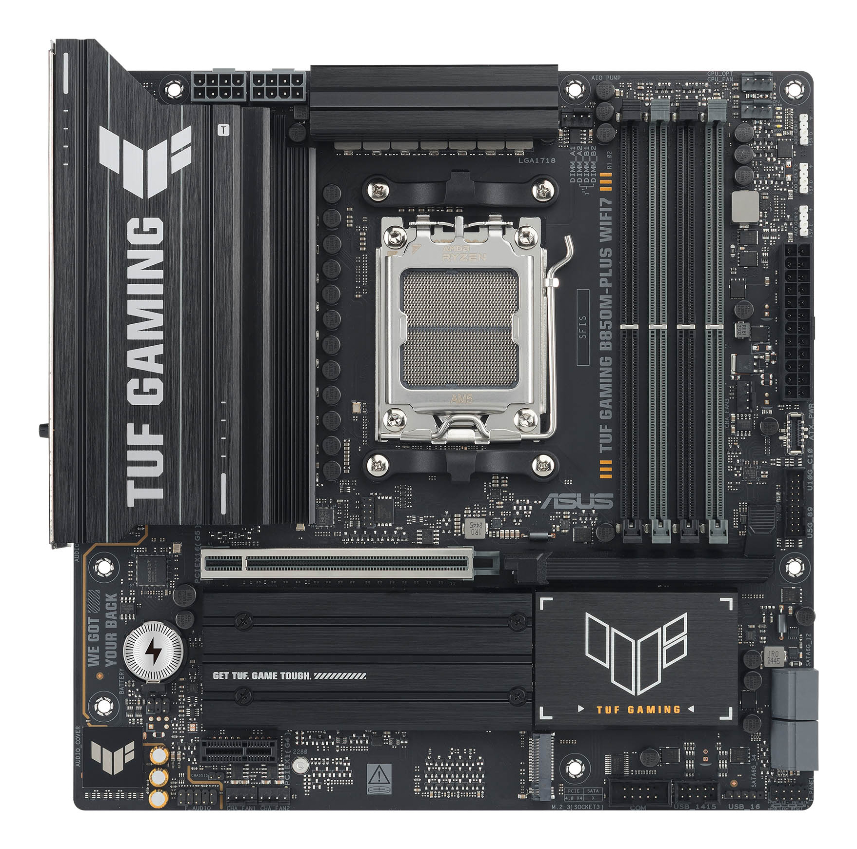 ASUS AMD TUF GAMING B850M-PLUS WIFI7 Micro-ATX motherboard DDR5 PCIe 5.0 3xM.2 1xHDMI 1xDisplayPort