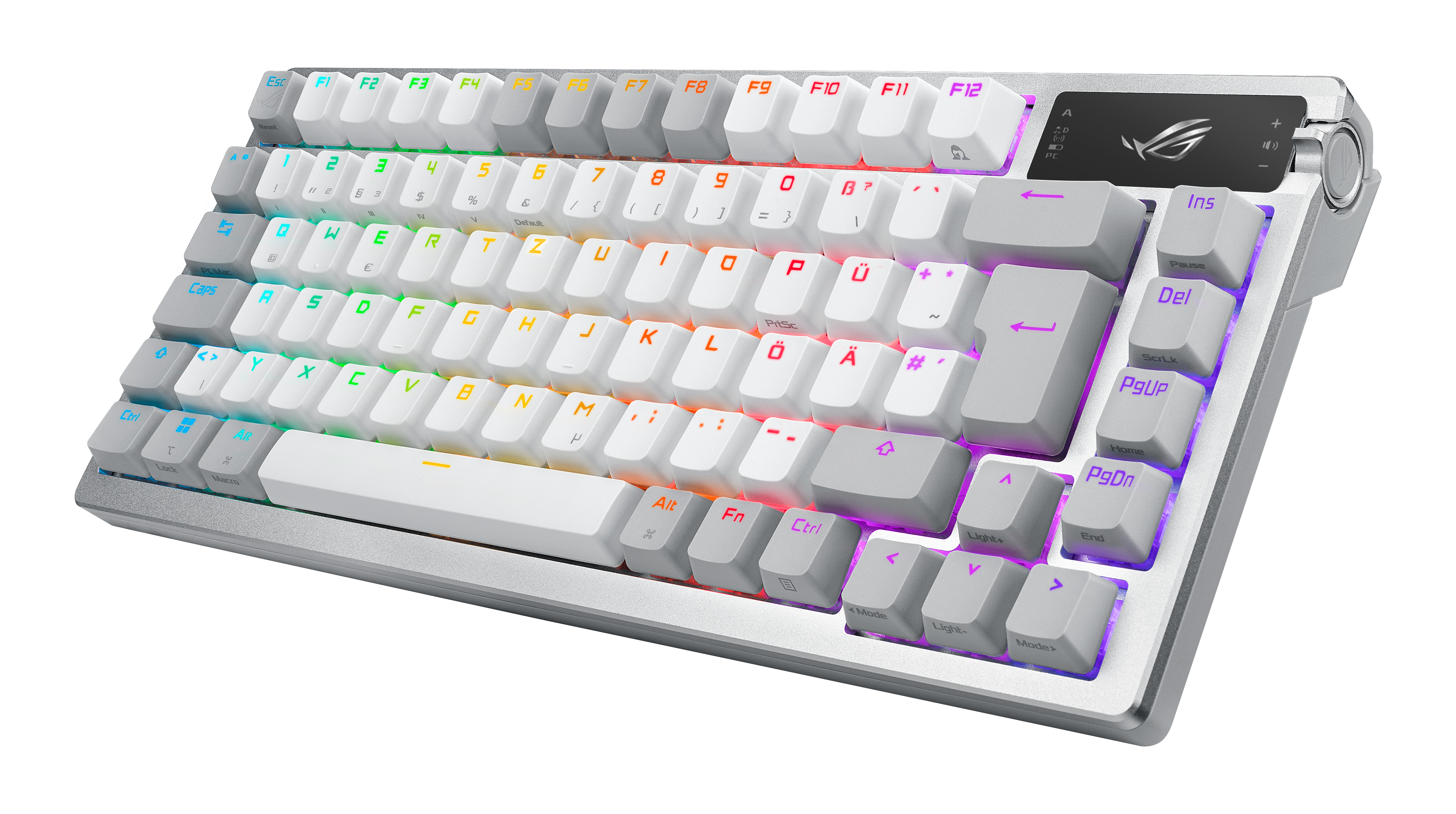 ASUS ROG Azoth 75 Wireless DIY Custom Gaming Keyboard OLED Display Gasket-Mount (US)
