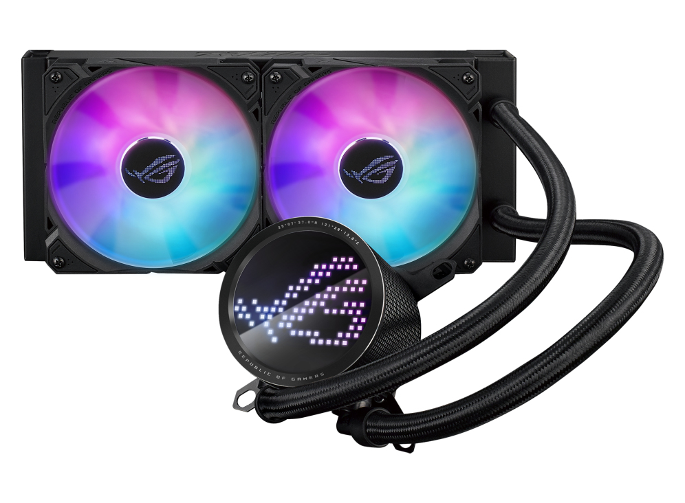 ASUS ROG RYUO III 240 ARGB all-in-one CPU liquid cooler and Anime Matrix LED Display