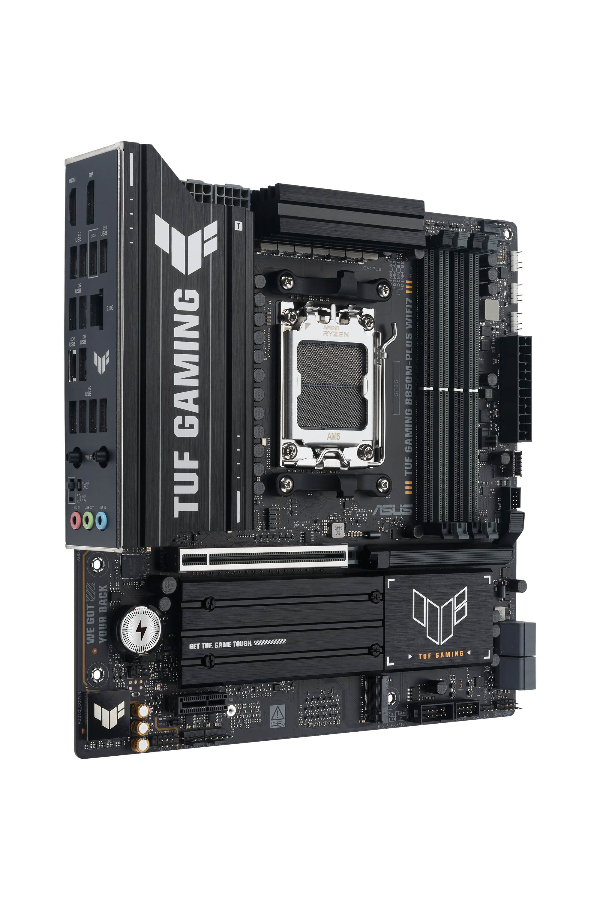 ASUS AMD TUF GAMING B850M-PLUS WIFI7 Micro-ATX motherboard DDR5 PCIe 5.0 3xM.2 1xHDMI 1xDisplayPort