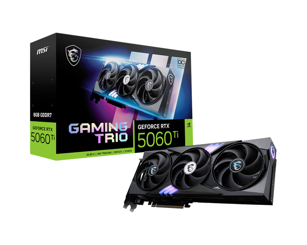MSI GeForce RTX 5060 Ti 8GB GAMING TRIO OC 3xDP 1xHDMI
