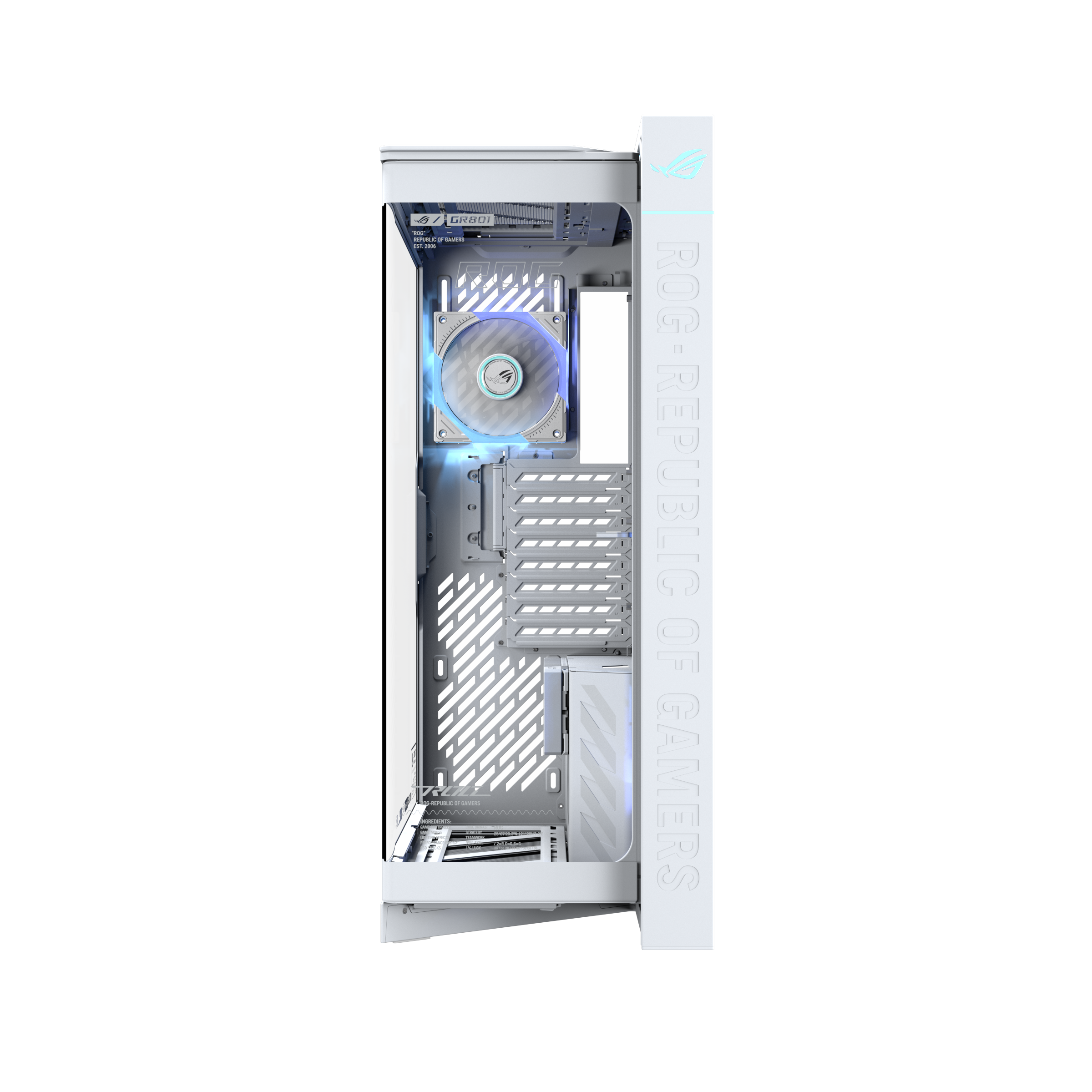 ASUS ROG CRONOX GR801 CURVE TG ARGB WHITE full tower panoramic case