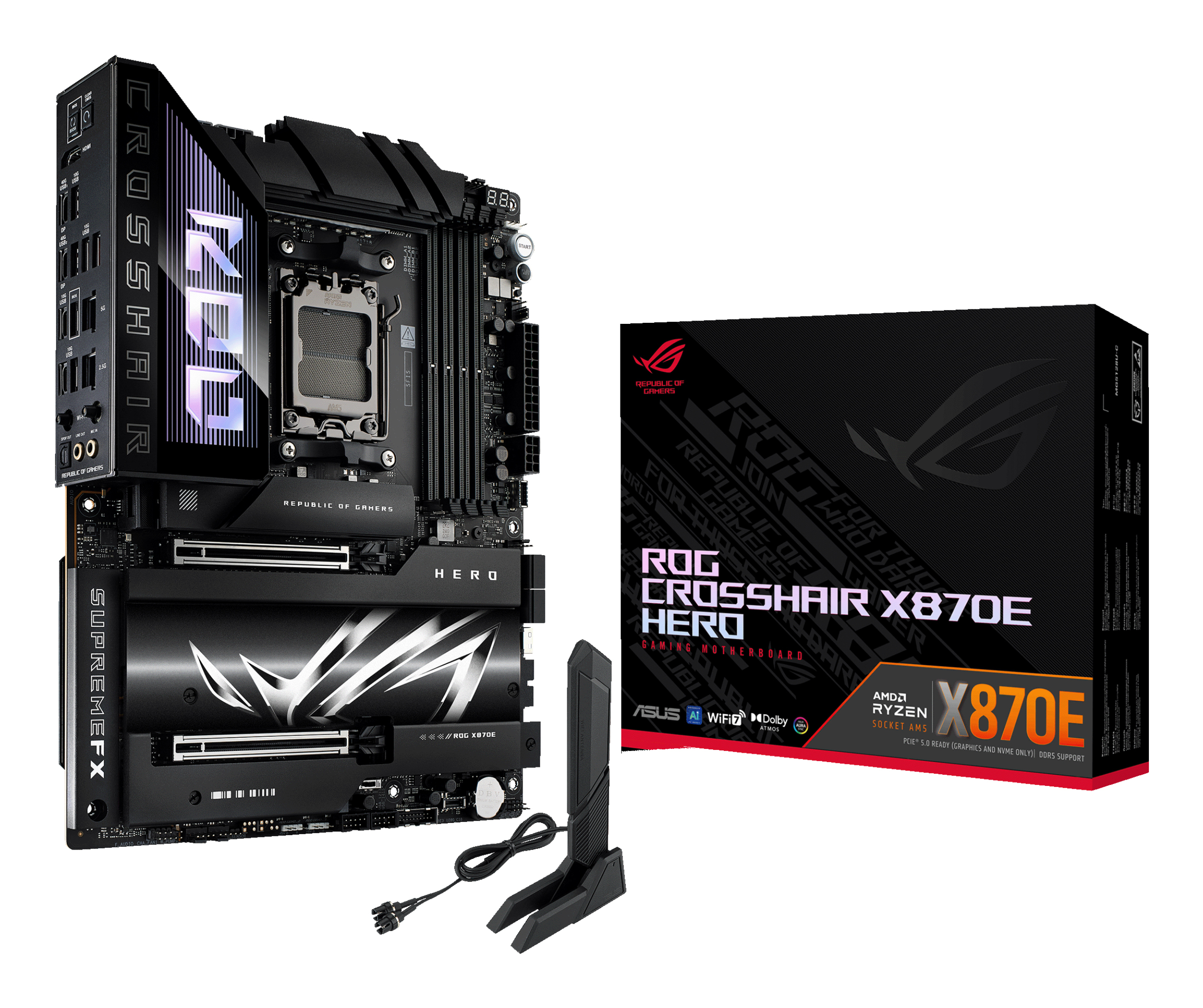ASUS ROG CROSSHAIR X870E HERO AM5 DDR5 ATX MB