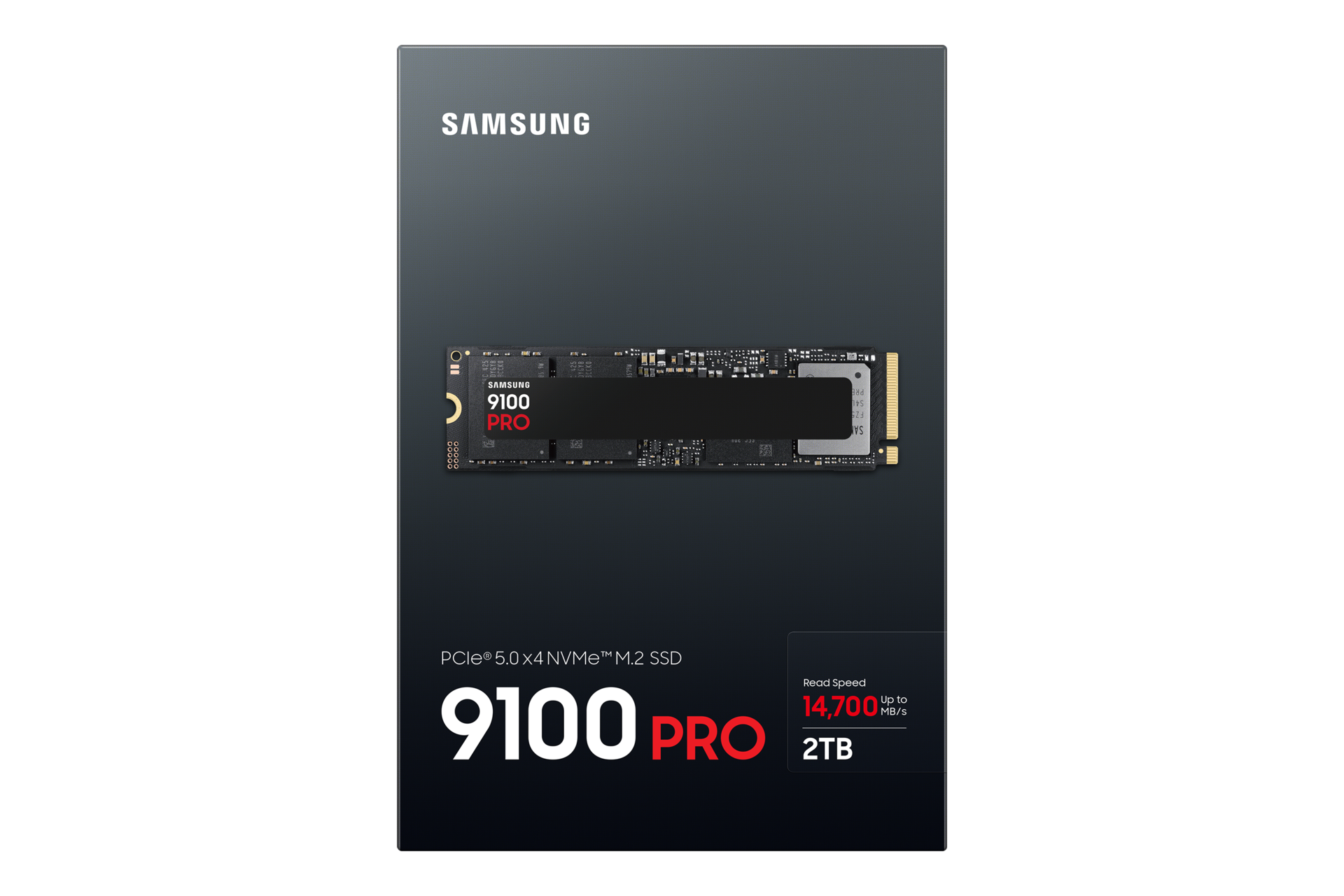 SAMSUNG 9100 PRO SSD NVMe M.2 2TB PCIe 5.0 14.800 MB/s Read 13.400 MB/s Write Internal SSD for Gaming and video editing Black