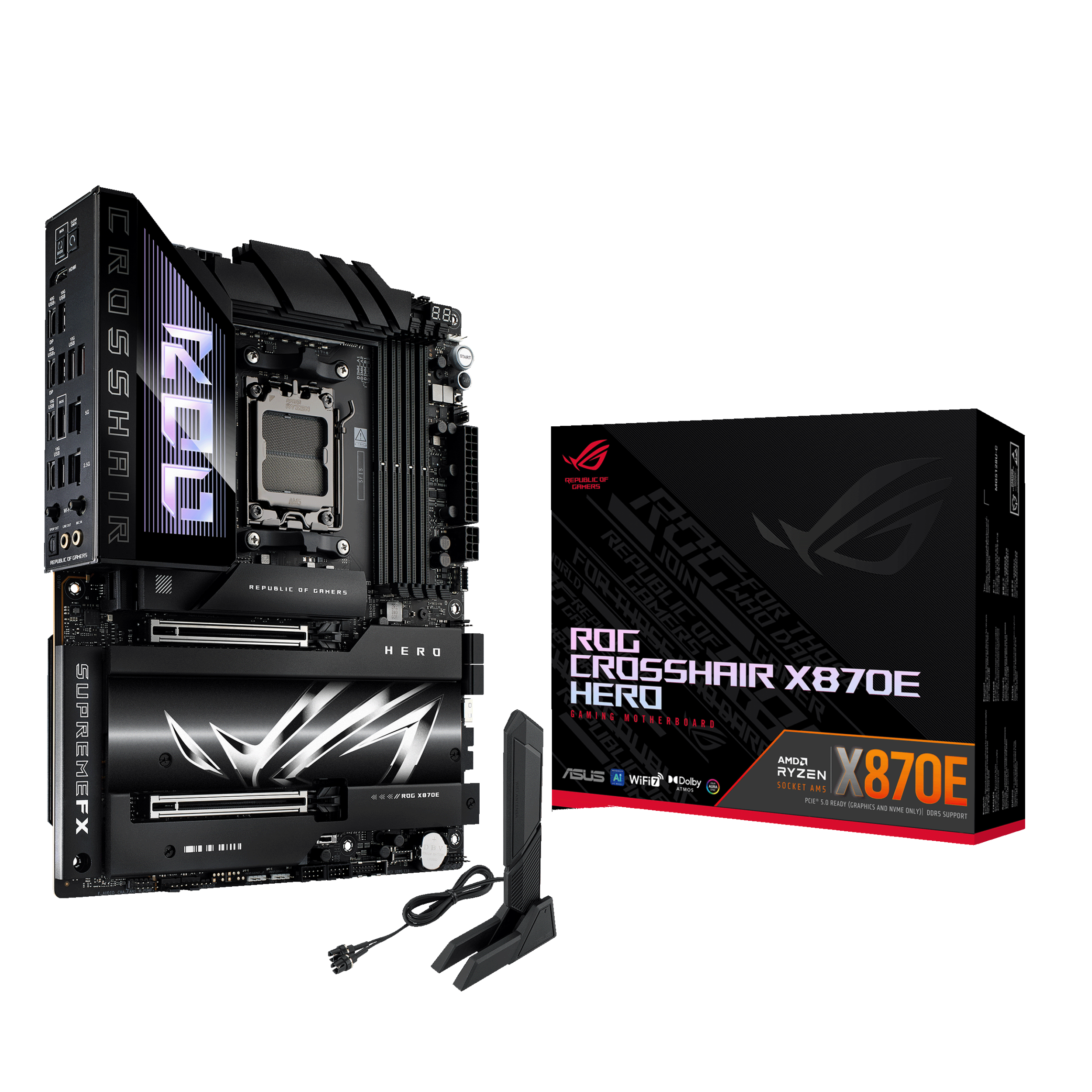 ASUS ROG CROSSHAIR X870E HERO AM5 DDR5 ATX MB