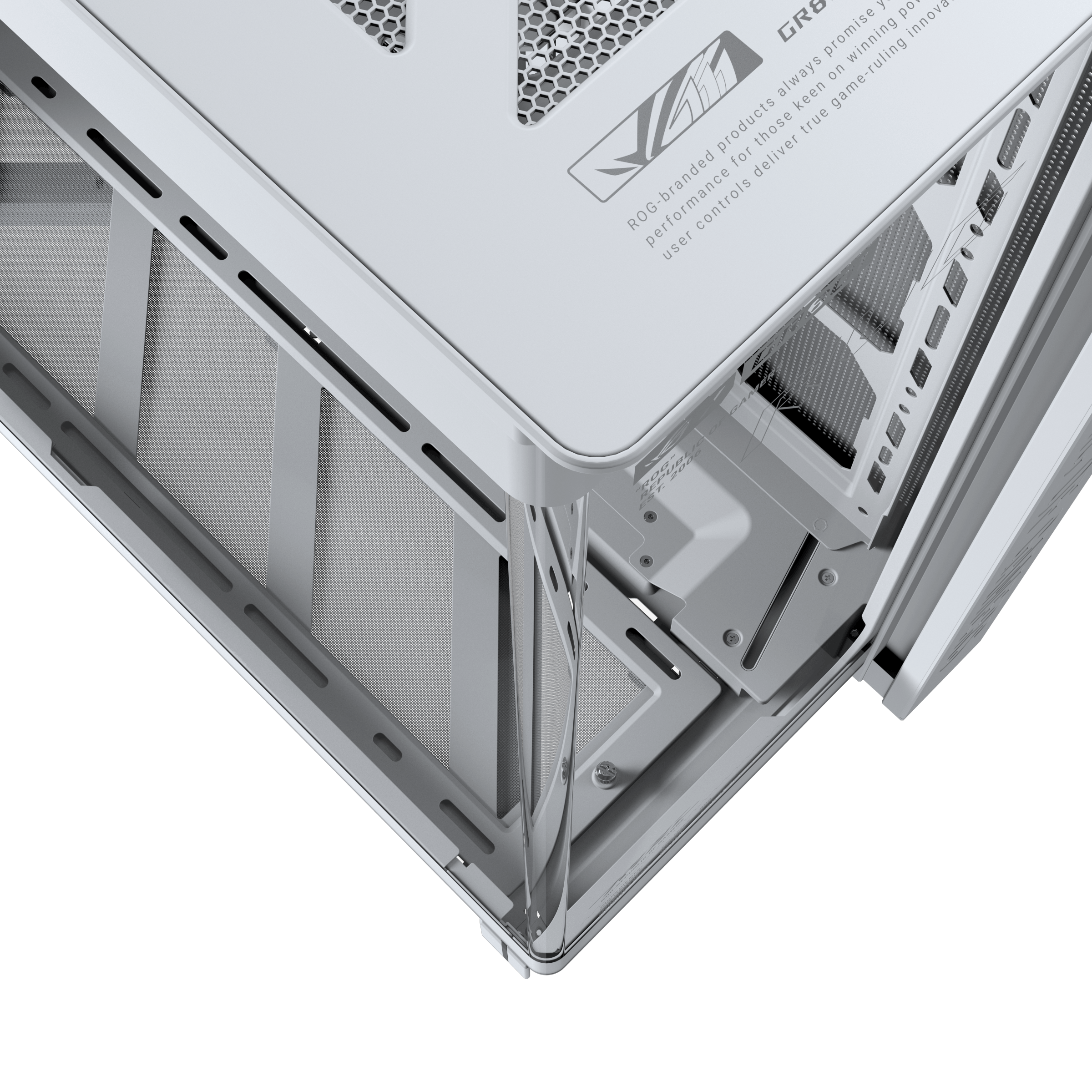 ASUS ROG CRONOX GR801 CURVE TG ARGB WHITE full tower panoramic case