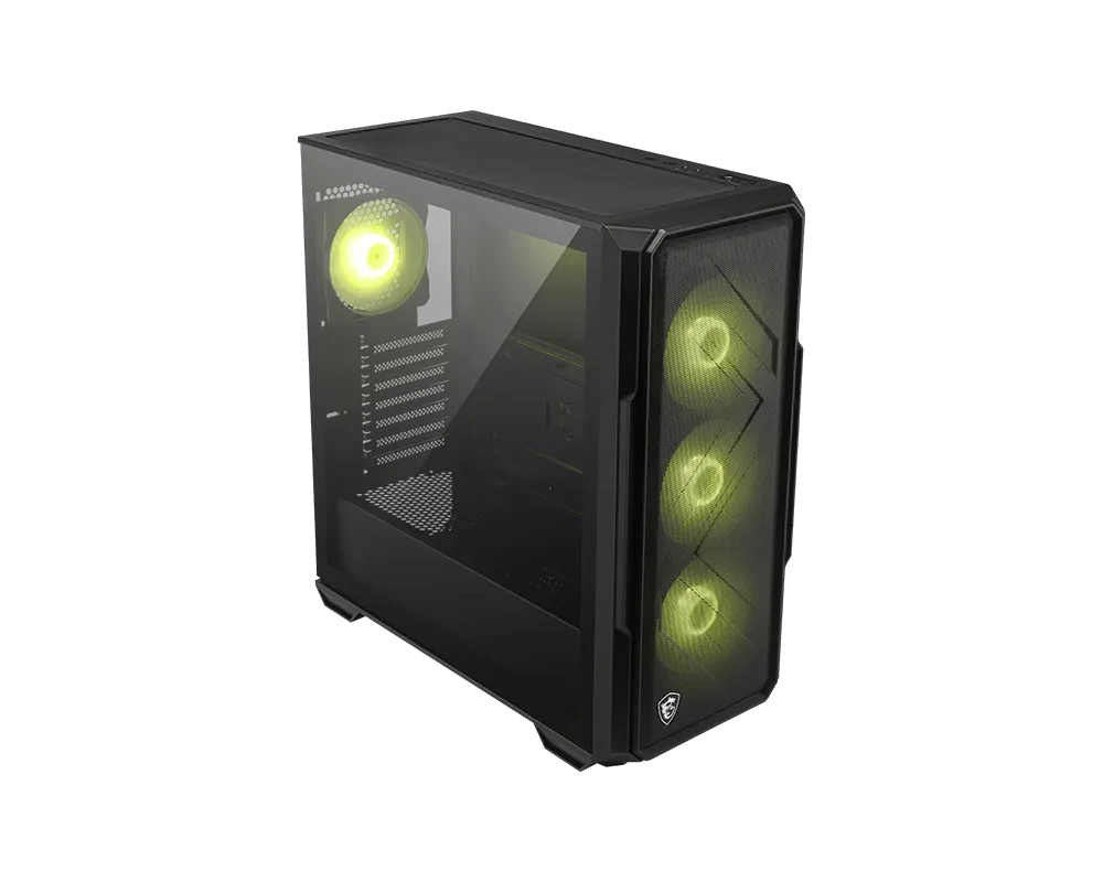 MSI MAG FORGE 340R AIRFLOW Global 2xUSB 3.2 Gen 1 4x120mm ARGB Fan 1 to 3 Fan PWM Splitter Tempered Glass Window Brown Box