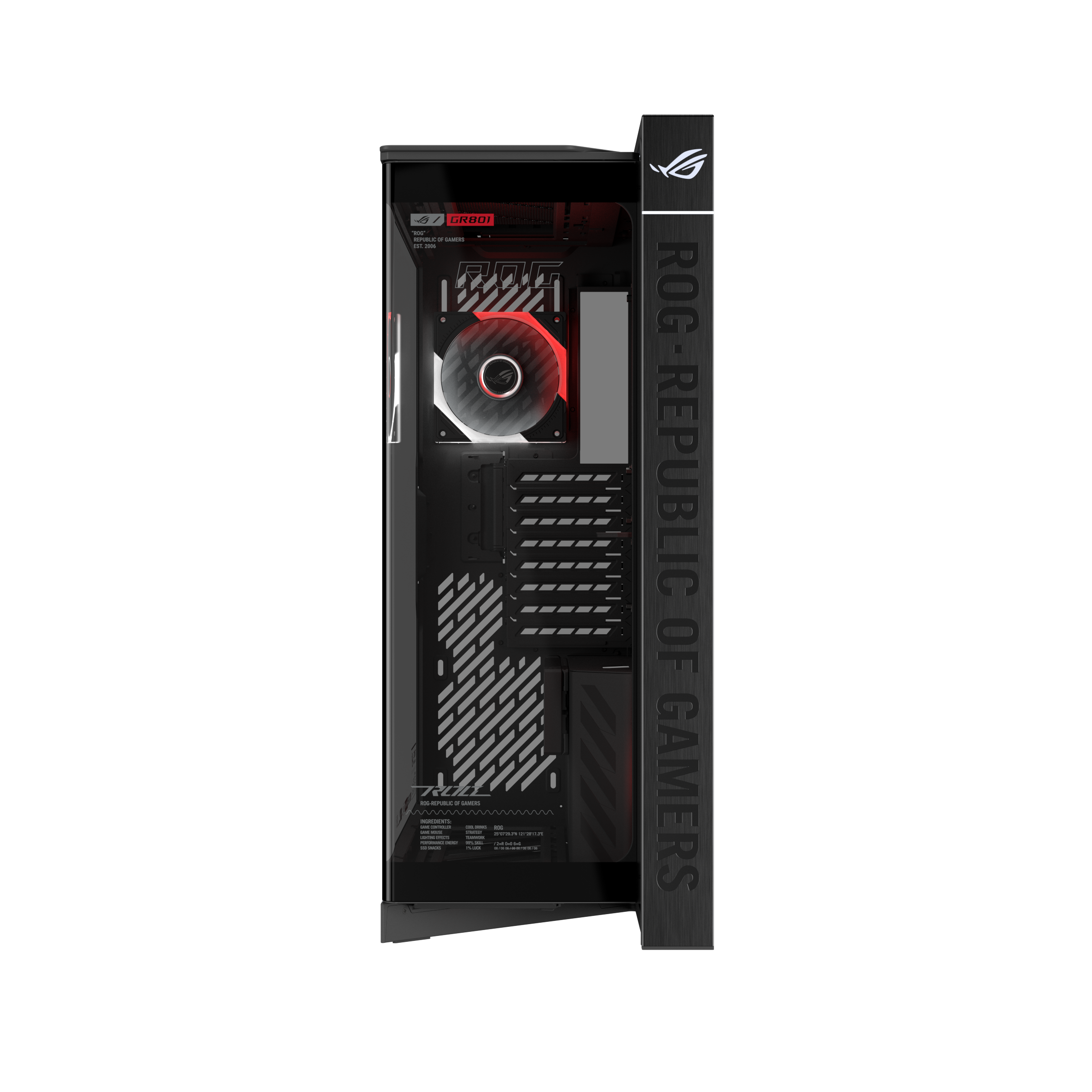ASUS ROG CRONOX GR801 CURVE TG ARGB BLACK full tower panoramic case
