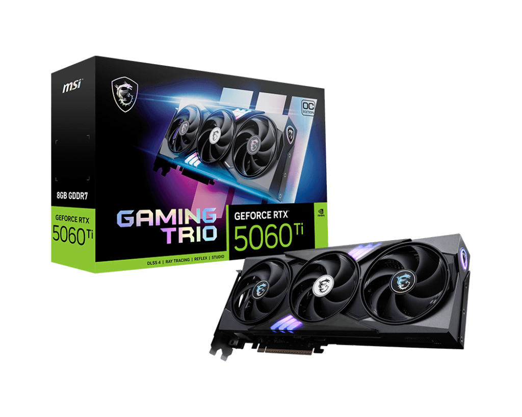 MSI GeForce RTX 5060 Ti 8GB GAMING TRIO OC 3xDP 1xHDMI