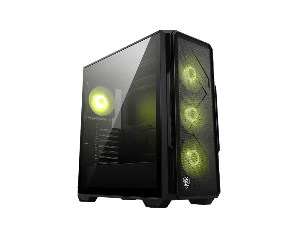 MSI MAG FORGE 340R AIRFLOW Global 2xUSB 3.2 Gen 1 4x120mm ARGB Fan 1 to 3 Fan PWM Splitter Tempered Glass Window Brown Box