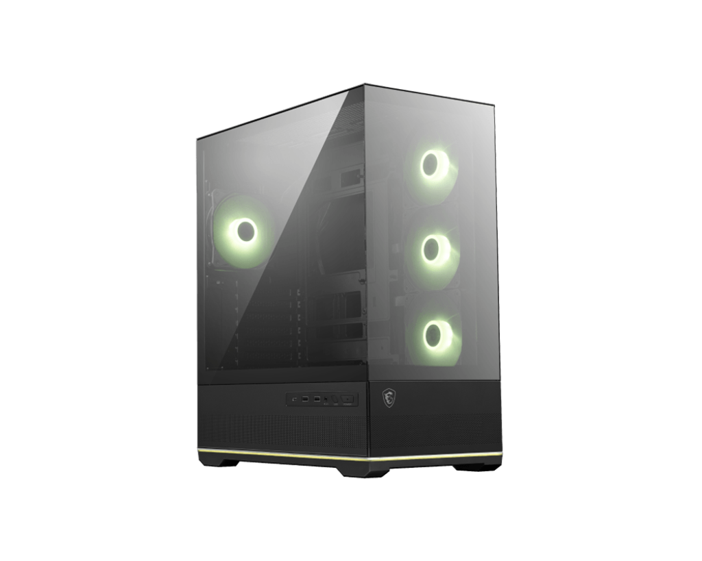 MSI MAG PANO 110R PZ Case ARGB Reverse Blade Fan 1x120mm ARGB Fan ARGB+PWM Control Board Glass Window 2xUSB 3.2 Gen 1