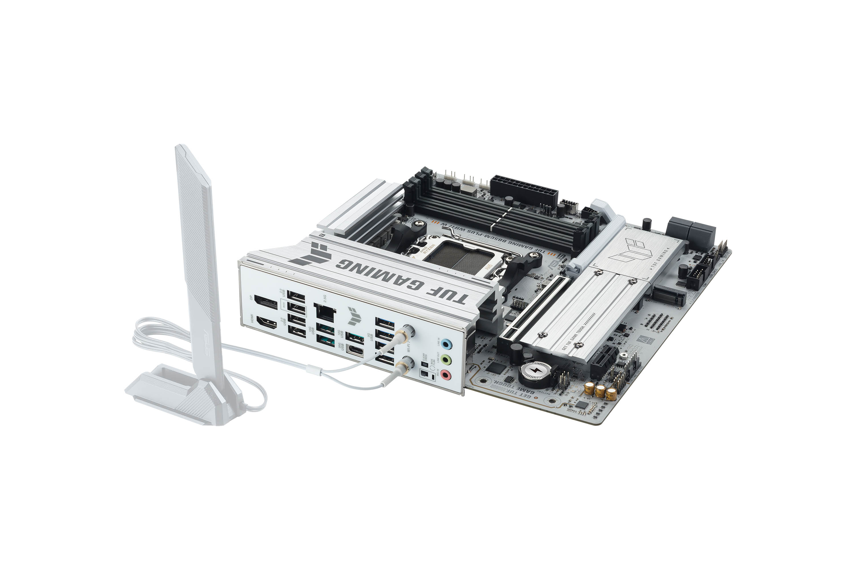 ASUS AMD TUF GAMING B850M-PLUS WIFI7 White Micro-ATX motherboard DDR5 PCIe 5.0 3xM.2 1xHDMI 1xDisplayPort
